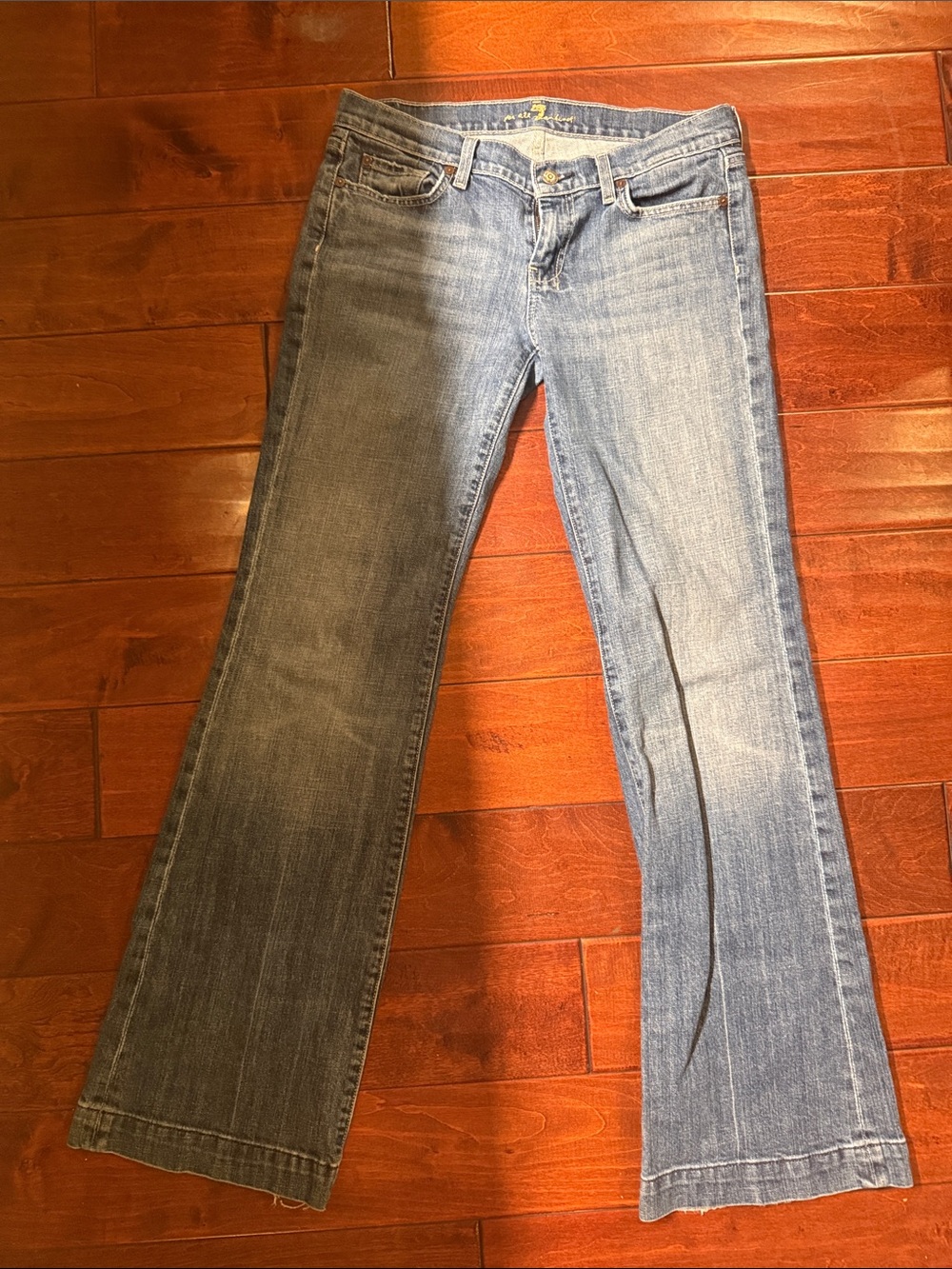 7 For All Mankind Women's Light Blue Flare Jeans